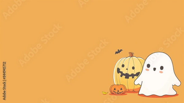 Fototapeta ghost, copy space, halloween concept