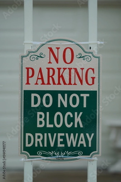 Obraz no parking sign