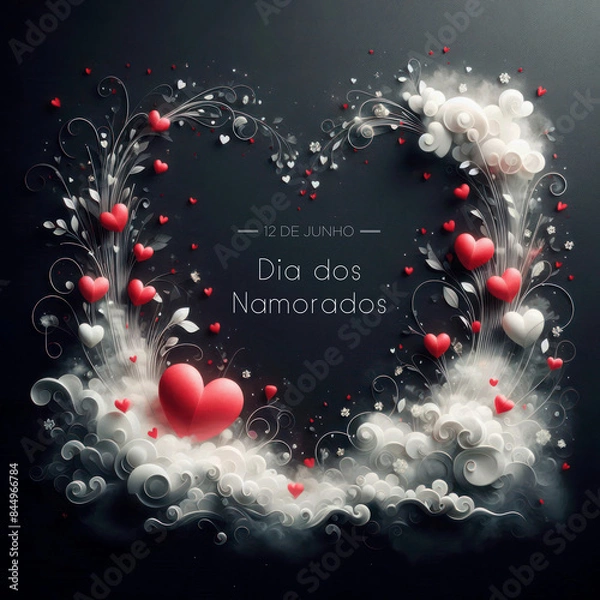 Fototapeta Dia dos Namorados - Valentine´s Day - cartão comemorativo