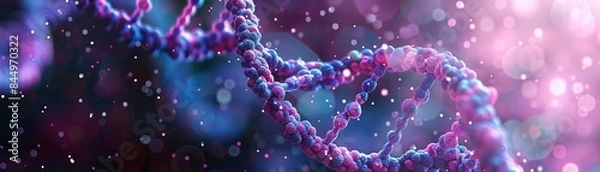 Obraz 3D rendering of DNA double helix.