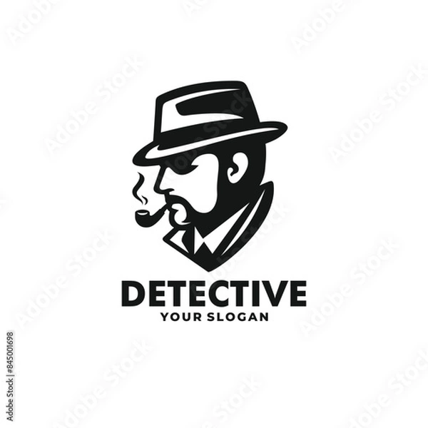 Fototapeta Detective logo vector. EPS 10 editable vector