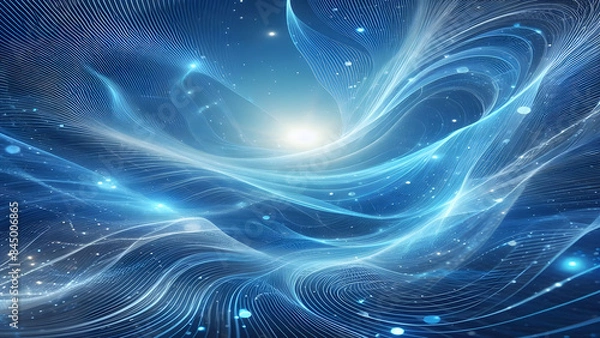 Fototapeta Abstract background a blue wavy lines in a blue background