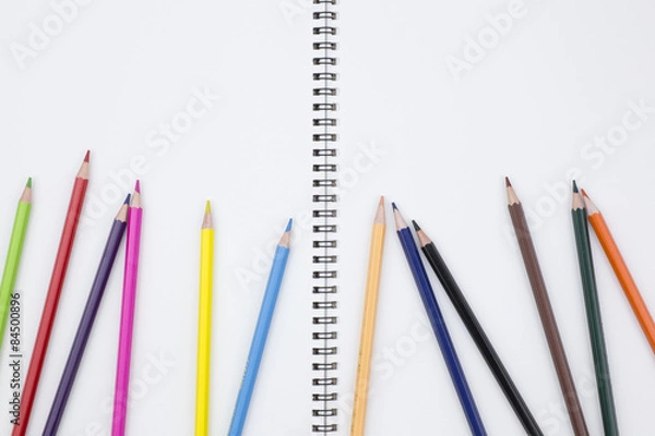 Obraz 色鉛筆とスケッチブック