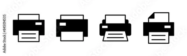 Fototapeta Print icon set. printer icon vector.