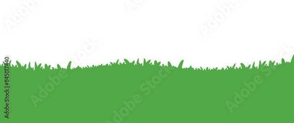 Obraz Grass Meadow Bottom Border for Background Element Decoration Vector Illustration