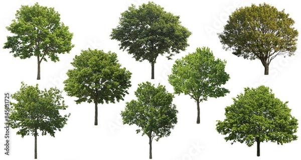 Obraz 樹木切り抜きセット透過PNG背景白-Cutout Tree