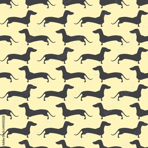 Obraz Dachshund opposite pattern