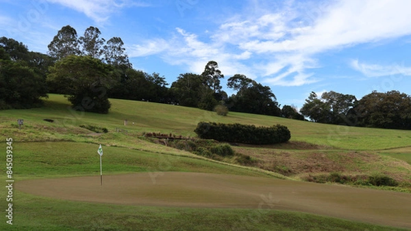 Obraz Golf course flag