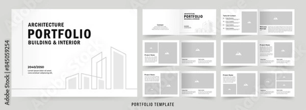 Obraz Landscape architecture Portfolio Brochure Template