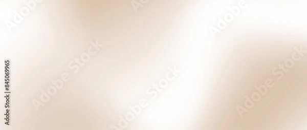 Fototapeta Smooth beige wave gradient background. Soft silk ecru liquid wallpaper. Pearl color splash texture for banner, flyer, presentation, graphic design, leaflet. Abstract blur wavy backdrop cover. Vector