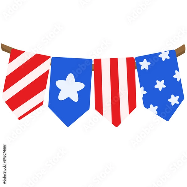 Obraz american flag button