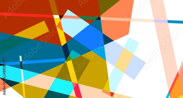 Fototapeta Vector colorful abstract geometric poster