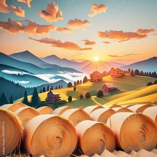Obraz landscape with vineyard