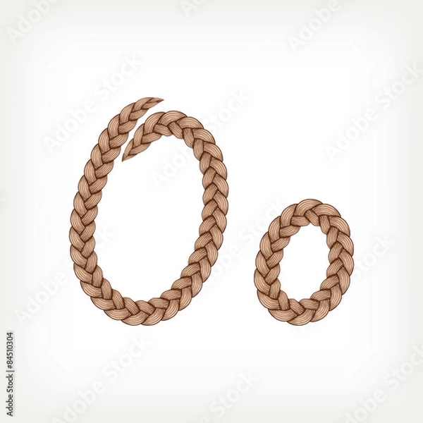 Obraz Braids hair font