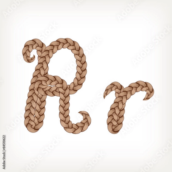 Obraz Braids hair font