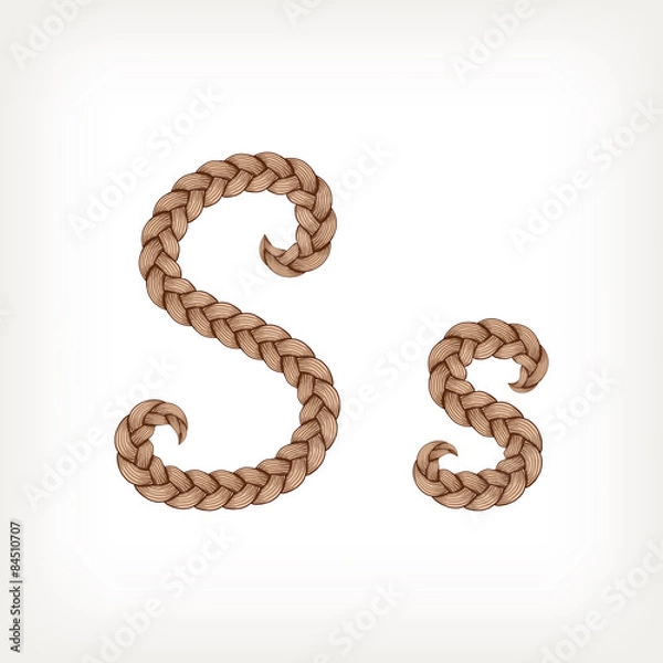 Obraz Braids hair font