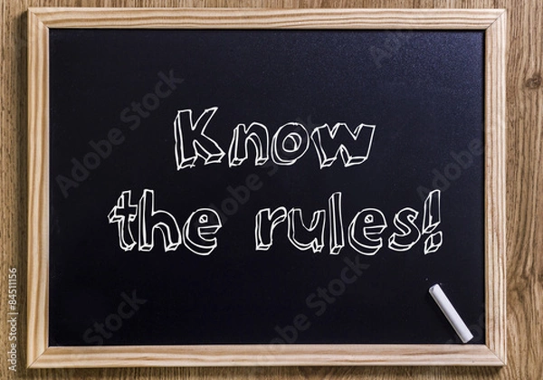 Obraz Know the rules!
