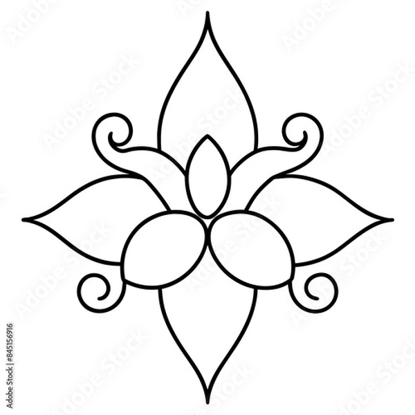 Fototapeta Modern Victorian abstract floral ornament - Vector design and illustration - Digital vector - Latest vector - Premium Victor