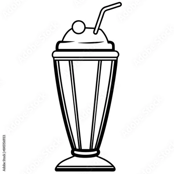 Fototapeta Retro dinner milkshake - Vector design and illustration - Digital vector - Latest vector - Premium Victor