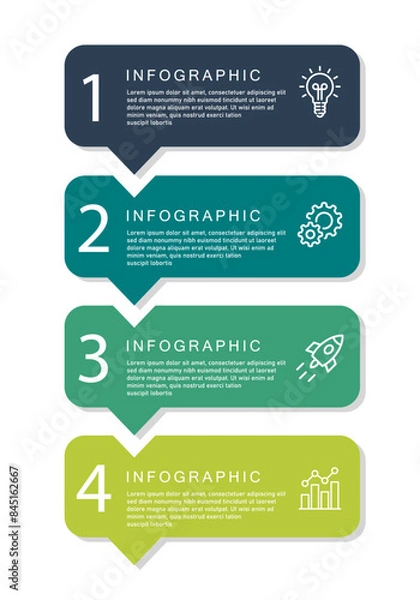 Fototapeta Timeline infographic icons designed for abstract background pattern.