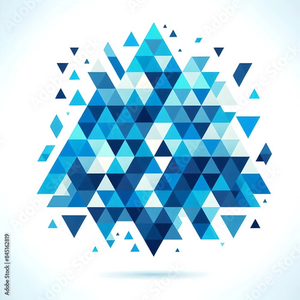Fototapeta 青い三角形のパターン
