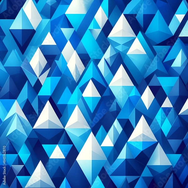 Fototapeta 青い三角形の壁紙