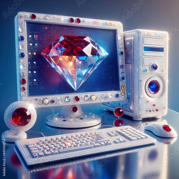 Fototapeta 宝石のパソコン