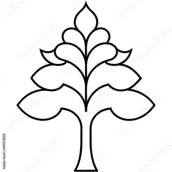 Fototapeta tree silhouette modern Victorian design tree - Vector design and illustration - Digital vector - Latest vector - Premium Victor
