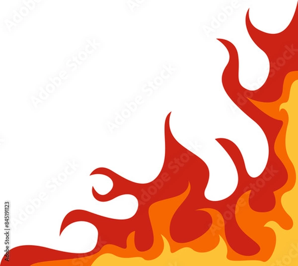 Fototapeta Fire Frame Border Element