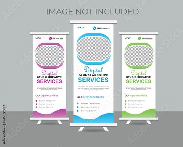 Obraz  Corporate rollup  banner design template 