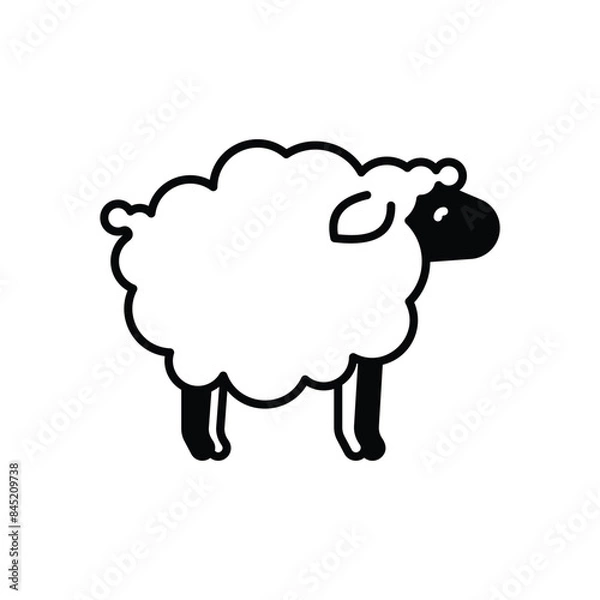 Obraz Sheep vector icon