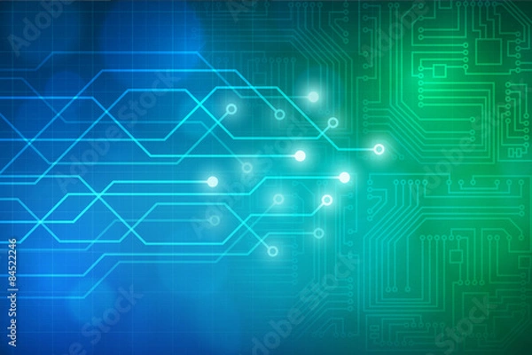 Obraz Abstract technology circuit board vector background