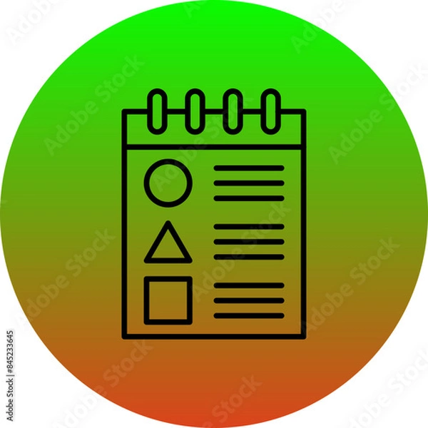 Fototapeta Note Icon