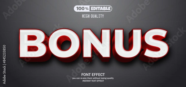 Fototapeta Bonus text effect editable text style.