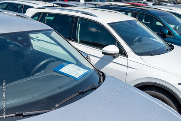 Fototapeta Neufahrzeuge, Autos, Autohandel, Deutschland