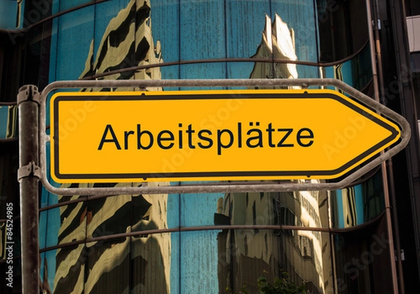 Fototapeta Strassenschild 42 - Arbeitsplätze