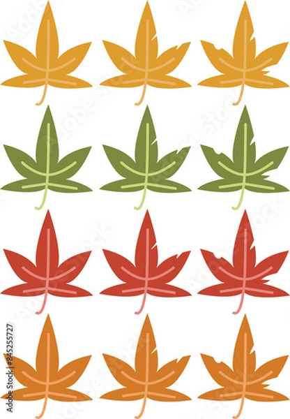 Obraz autumn leaves seamless pattern