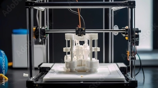 Obraz 3d printer printing model