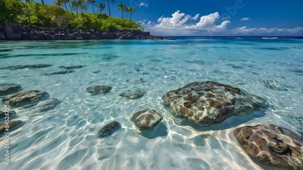 Obraz water and blue sky 