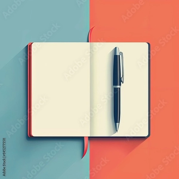 Obraz notebook and pen