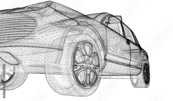 Fototapeta Car 3D model