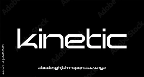 Obraz MODERN FUTURISTIC TECHNOLOGY SCI FI FONT VECTOR TYPEFACE