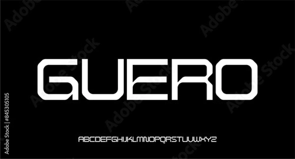 Obraz MODERN FUTURISTIC TECHNOLOGY SCI FI FONT VECTOR TYPEFACE
