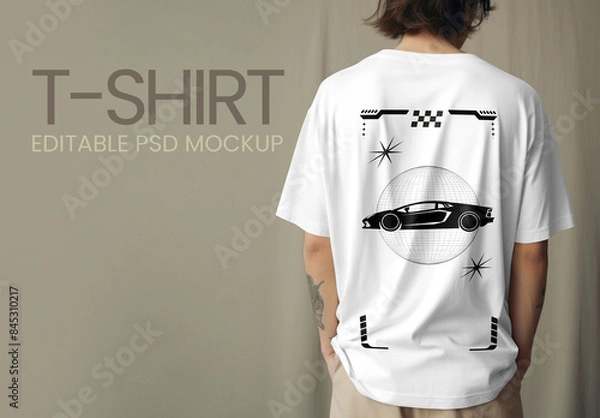 Fototapeta Minimal T shirt Mockup Design With Generative AI