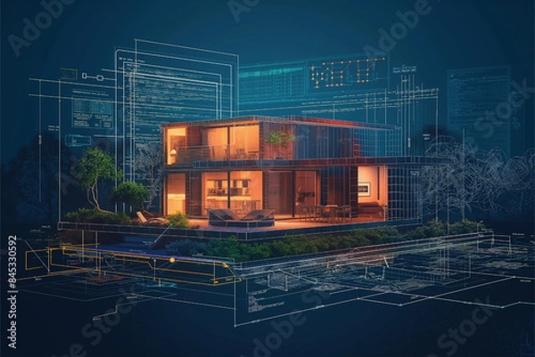 Obraz Digital Innovation in Architectural Home Design