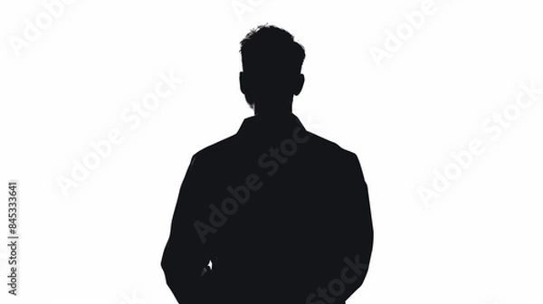 Fototapeta 背中で語るシルエットアイコン 後ろ姿の男性