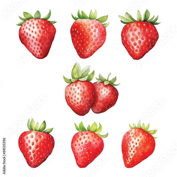 Obraz Strawberry Watercolor Vector