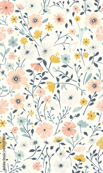 Obraz Seamless pattern of flower.