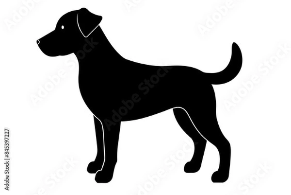 Obraz Dog silhouette vector illustration