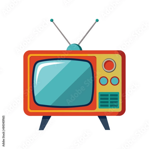 Fototapeta Classic Television isolated on white background